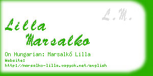 lilla marsalko business card